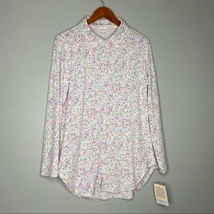 LuLaRoe Valentina Confetti Print Button Up Shirt I